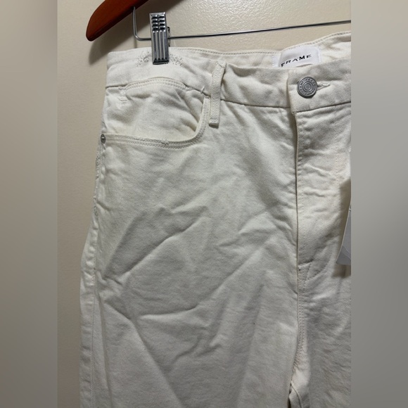 FRAME- Cream 'Le Super High Straight'. Size: 31 Rtl $245 - Picture 8 of 14